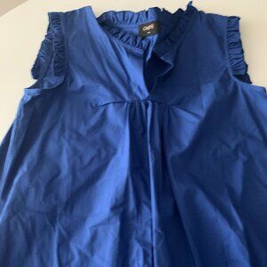 Chepè Blue Maxi Cotton Dress Made in Italy